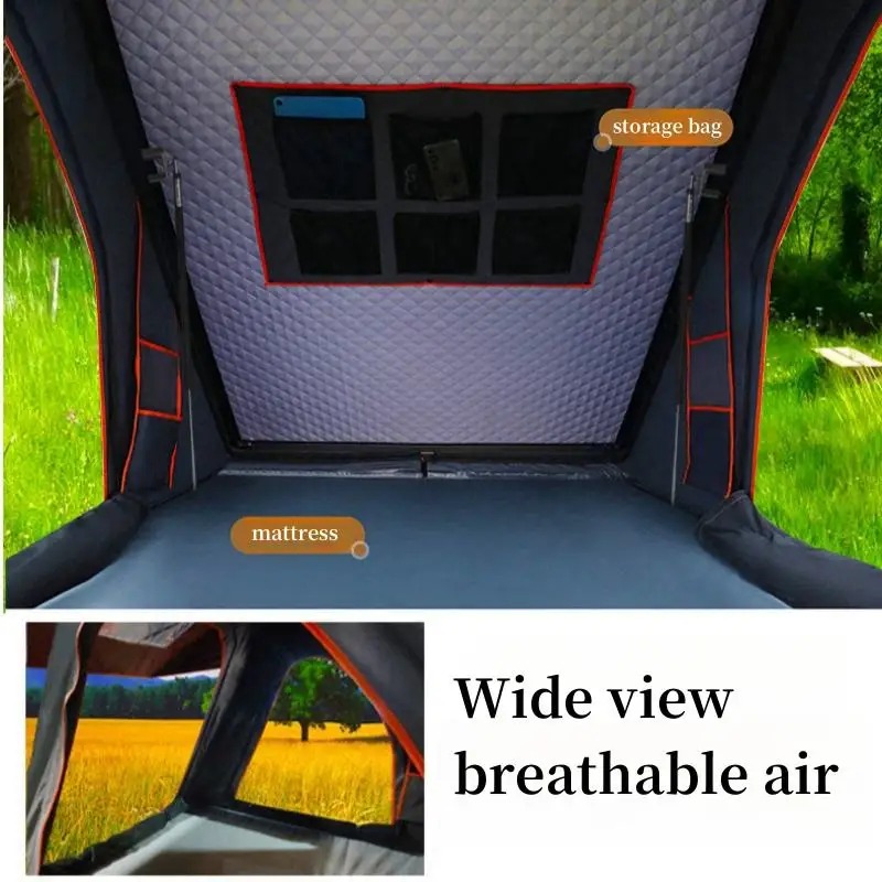 2-3 Person Four-season ABS Hardshell Aluminum Telescopic Ladder Waterproof Car Roof Top Tent for Camping Sale